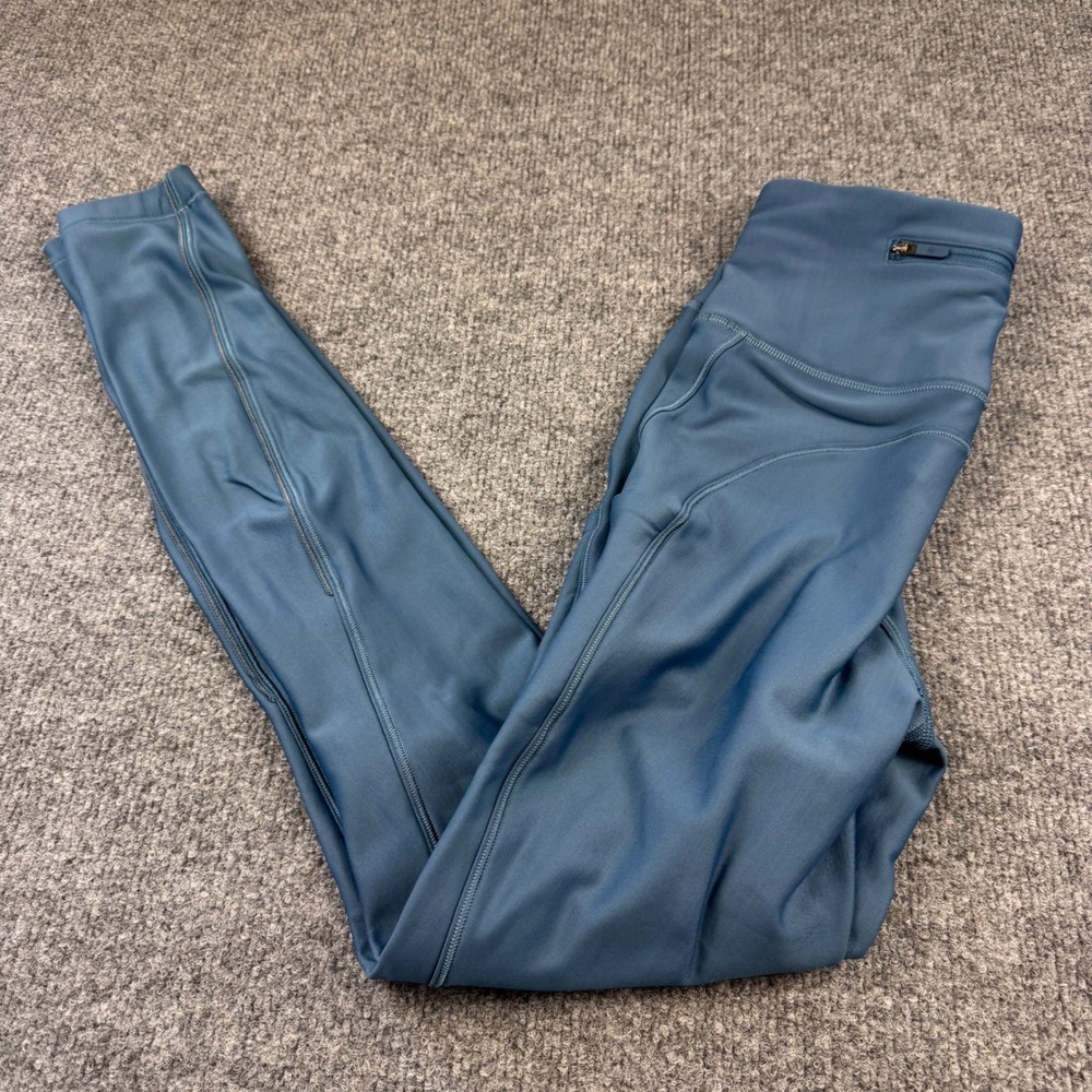 Lululemon Tech Fleece High-Rise Tight Women Size 4 Blue Thermal Running Leggings